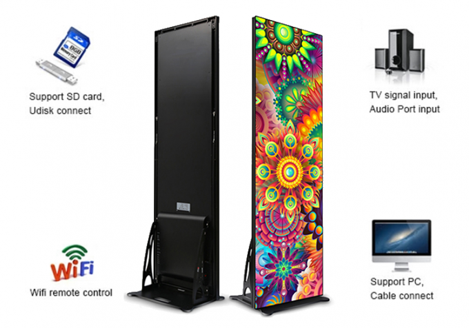 Contrôle de l'afficheur numérique à LED sur le sol Wifi USB Écran LED publicitaire mobile 4