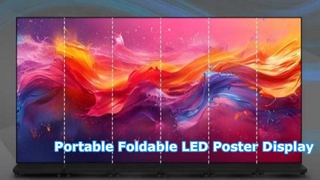 Écran d'affiche LED pliable portable pour la publicité commerciale