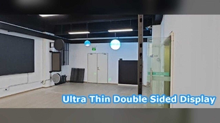 Écran LED double face ultra fin pour la publicité moderne