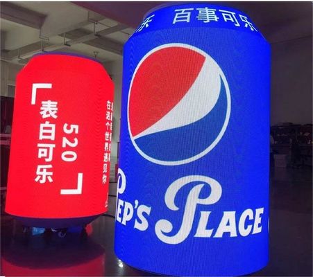 Publicité intérieure Écran à LED flexible Panneau d'affichage Bière Cola Cannes OEM