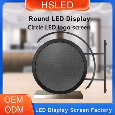Circle logo led sign customized LED Logo Screen P4 round led display